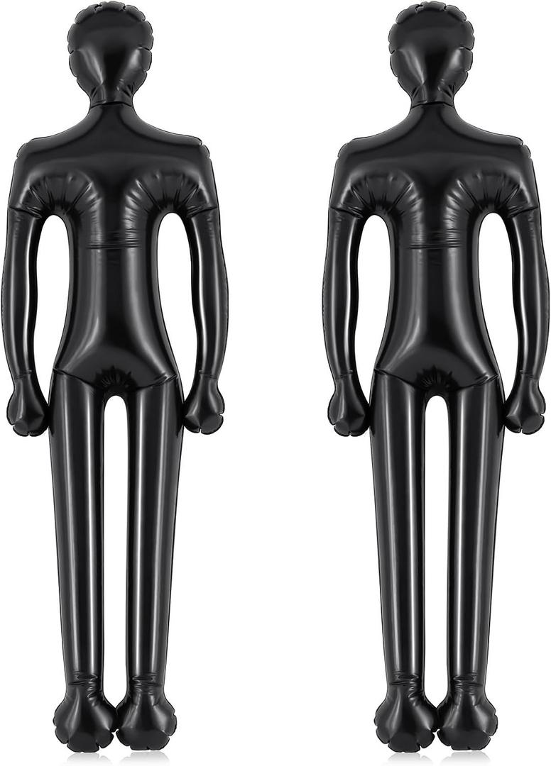 Liliful 2 Pcs 71'' Full Size Inflatable Mannequin Full Scary Mannequin Halloween Blow up Yard Decorations for Dress up Cosplay Props House Wall Patio Decor