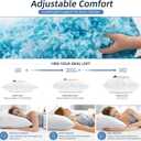 Yettbea Adjustable Shredded Memory Foam Pillows Queen Size Set of 2, Luxury Bamboo Cooling Pillow w/Washable Zippered Cover, Soft or Firm Support Bed Pillow for Side, Back, Stomach Sleeper