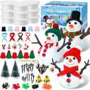 MDCGFOD Snowman Crafts for Kids 9 Pack Build Snowman Craft Kit Christmas Stocking Stuffers for Kids Christmas Indoor Outdoor Holiday Decor Crafts Gift for Ages 3 4 5 6 7 8 (9)