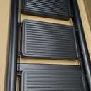 Step Ladder 4 Step Folding, Sturdy 330 Lbs Small Step Stool for Adults, Closet Step Stool Ladder with Anti-Slip Wide Pedals, Portable Folding Ladder for Home Kitchen Office (Black)