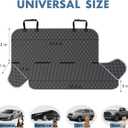 NECKORY Backseat Cover for Dogs, Waterproof and Non-Slip Pet Bench Seat Covers, Car Seat Protector for Back Seat, Universal Size Rear Car Seat Cover Fits Cars, Trucks and SUVs, M-Charcoal Grey&Grey