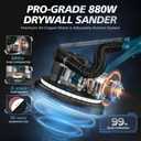 Drywall Sander (Dark Blue)
880W Motor, 1000-2100 RPM, Up to 99% Dust Collection, 4.4-5.5 ft Telescopic Pole, Foldable Design, 360° Head, LED Light