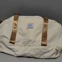 Travel Duffel Bag, 18x14x8 Inches Travel Bag Spirit with Shoes Compartment, Weekender Overnight Bag for Women with Trolley Sleeve, Carry On Bag for Airplanes Sport Tote Gym Bag BeigeBrown (Large)