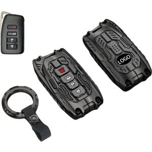 Heavy Key Fob Cover Case Protector for Lexus, Keychain, Accessories for Lexus ES300h ES350 GS350 GS450h IS200t IS300 IS350 LX570 NX200t NX300h RC350 RX350 RX450h (Model-B)