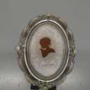 Qunclay 1Pcs Vintage Picture Frame Antique Baroque Ornate Resin Rectangle Oval Photo Frame with Glass Front Tabletop and Wall Decor for Home Wedding Christmas Party Decor(Silver,4 x 6 Inches)