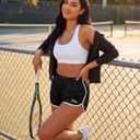 Juicy Couture Womens 3" Mesh Dolphin Shorts Running Workout Gym Yoga Track, XL