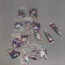 anezus Anezus1200Pcs Craft Gems with 2Pcs B7000 Jewelry Glue, Flat Back Sequins Jewels Embellishments Rhinestones Gemstones for Bedazzling, Decor, Clothing (Small)