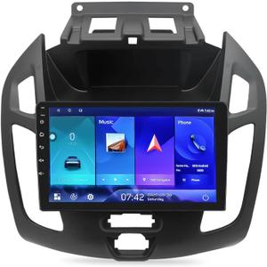 2+64GB Car Radio Stereo Compatible with Ford Transit Connect 2014-2018, 9 Inch Touch Screen Car Radio with CarPlay, GPS FM WiFi Bluetooth Backup Camera