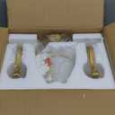ANDY STAR Gold Vanity Light, 2-Light Brushed Gold Bathroom Light Fixtures, Vintage Bathroom Light with Milky White Bell Glass Shades, Eye-Friendly Wall Sconce for Mirror, Kitchen, Bedroom, Hallway