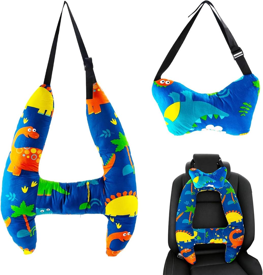 H-Shape Car Seat Pillow for Kids, Kids Car Pillows for Sleeping Portable Travel Pillow,Children Vehicle Sleeping Head Support, Neck Rest Car Seat Pillow Adjustable Neck Pillows for Long Trips