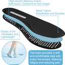 Endoto Foam Insoles for Skechers Shoes, Replacement Cushion Inserts for Men & Women Sneakers for Foot Comfort All Day