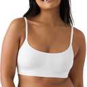 True & Co Women's Soft Form Square-Neck Adjustable Plunge-Back Bra (Large, White)