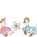 Silly Goose Floral Garland Banner for Silly Goose Baby Shower and Goose Theme Birthday Party Decoration