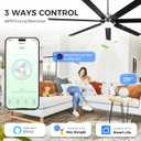 65 In Modern Smart Ceiling Fan with Light and Alexa APP Control,6 Speed,3CCT,Noiseless Reversible DC Motor Black Indoor Outdoor Ceiing Fan for Patio or Bedroom