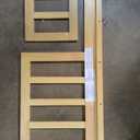 KEIKI Twin Size Floor Bed with Guardrails & Door, Montessori-Inspired, Sturdy Wood Frame with Slats for Kids, Natural