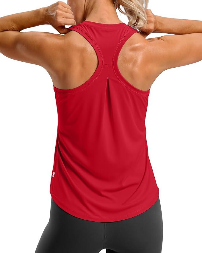 G Gradual Women's Workout Tank Tops Racerback Athletic Yoga Tops Loose Fit Sleeveless Running Gym Sports Shirts for Women, Size Medium