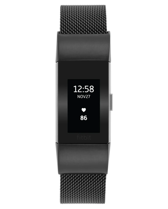 WITHit Mesh Band for Fitbit Charge 3/Charge 4, Black