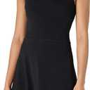 Amazon Essentials Women's Active FormFlex Buttery Soft Tank Tennis Dress with Built-in Bodysuit, Bra, & Shorts (Black, XL)