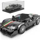 Mould King Speed Champion Car Building Toys with Acrylic Display Case, Model Race Car Toy Building Blocks Kit 27068 Collectible Racing Vehicle Set for Kids Age 8+ Teens Adults, 358 Pieces