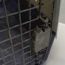 Amazon Basics 2-Door Top-Load Hard-Sided Dogs, Cats Pet Travel Carrier, Gray & Blue, 22.8"L x 15.0"W x 13.0"H