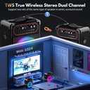HWWR Karaoke Machine with 2 Wireless 2.4G 0-Delay Microphones for Adults,Portable Bluetooth 5.3 Speaker with Echo Adjustment and Deep Bass,Supports TWS/TV/Guitar for Family Party,Backyard BBQ(2 Mics)