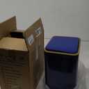 Navy Blue Bathroom Accessories Set 8 Piece Navy Blue and Gold Bathroom Set, Bathroom Sets with Stainless Steel Trash Can,Toilet Brush,Toothbrush Set,Soap Dispenser