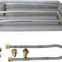 Stanbroil Stainless Steel Natural Gas Fireplace Triple Flame Pan Burner Kit, 28.5-inch