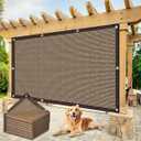 Garden Shade Cloth 70% Sun Shade Cloth with Grommets, Brown 5x6FT Pergola Shade Cover Canopy, Mesh Tarp Sun Screens for Patio, Outdoor, Garden, Backyard