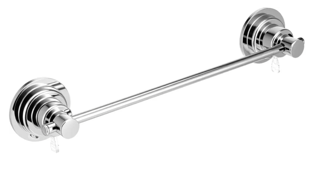 Extendable 17-28 inch Suction Cup Towel Bar,Bath Shower Towel Holder Shower Door Adhesive Towel Bar Suction Towel Rack (Suction Cup, Chrome)