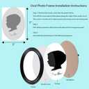 2Pack 5x7 Oval Picture Frame Black Oval Photo Frame Wall Hanging Picture Frames for Home Gallery Wedding