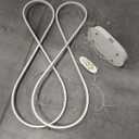 AJZLQA Led Dining Room Pendant Light, Linear Design Led Pendant Light Adjustable Height, Featuring an Irregular Ring-Shaped Light Strip, Dining Room, Living Room, Kitchen Linear Chandelier (White)