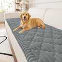 Smiry Pet Couch Covers for Dogs Washable, Non-Slip Fuzzy Couch Covers for 3 Cushion Sofa Pet Friendly, Soft Thick Furniture Protector Sofa Slipcover Mat for Dogs (Grey, 27.6" x 70.9")