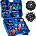 Orion Motor Tech Coolant Pressure Tester Kit, 31pc Master Coolant Vacuum Refill Kit with 23 Radiator Adapters and Turbo Boost Leak Tester Set, Turbo System Leakage Tester Kit with Smoke Adapter