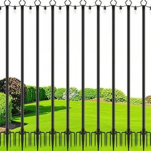 10 Pack 10Ft String Light Poles,Light Poles for Outside Lights with Fork,Outdoor Brackets Hanging Lights, Metal Stand for Deck Patio, Backyard, Wedding, Deck, Party