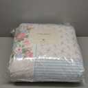 Laura Ashley - Comforter Set, Super Soft Bedding with Matching Shams, Includes Bonus Throw Pillow Covers, Chic Room Decor (Hope Patchwork Blue, King)