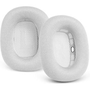 Ear Cushions for AirPods Max - Ear Cups Replacement Cover - Upgraded Memory Foam for Apple Air Pods Max Headphones - Like Original (Silvery) (White)