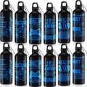 12 Pcs 17oz Gaming Water Bottle Sports Insulated Water Bottles with Hook Clip Funny Quotes Aluminum Gamer Iced Coffee Travel Mug for Birthday Video Game Party Favors (Black)