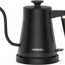 Electric Gooseneck Kettle,1200W Electric Kettle for Pour-over Coffee & Tea Auto Shutoff and Anti-dry Protection,Ergonomic Handle Design, 100% 304 Stainless Steel, 1L, Matte Black(Classic)