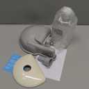 VANNON 16oz Pet Water Bottle, Gravity Dog Water Bowl Dispenser for Cage, Anti-Overflow Water Dispenser for Small Dogs, Cats, Rabbits and Other Small Animals, BPA Free, Grey