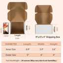9x6x4 inches Shipping Boxes Set of 25, Small Corrugated Cardboard Box, Literature Mailer, Gift Boxes (White, 9x6x4)