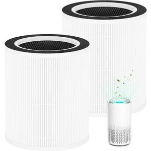 VK-6067B H13 True HEPA Replacement Filter, Compatible with HOKEKI VK-6067B and Vremi Air Purifier, 3-in-1 H13 Grade True HEPA and Activated Carbon Filter, 2Pack