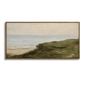 ARPEOTCY Extra Large Framed Wall Art for Living Room, Vintage Nature Christian Bible Verse Scripture Decor, Landscape Canvas Prints, Scenery Long Picture for Bedroom Above of Bed, 20x40inch