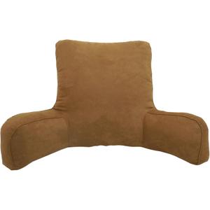 Arlee Suede Oversized Bedrest Lounge Pillow, Reading Pillow for Bed, Back Support Pillow with Arms,Dachshund, Large