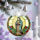 Stained Glass Religious Ornament, Christian Christmas Decorations, Christmas Ornaments for Tree, Catholic Home Decor, Religious Gifts, Faith Gifts for Christian, Gift Ideas & Xmas Gift