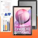 (OEM) Screen Replacement For Amazon Fire HD 10 13th Gen 2023 TG425K 10.1 LCD Display Touch Screen Digitizer Full Assembly,with Tools
