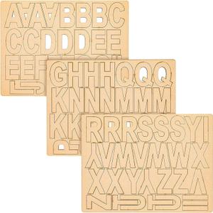 Wooden Alphabet, DIY Letters for Crafts (3 Inches, 83 Pack)