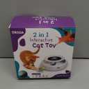 ORSDA Cat Toys 2-in-1 Interactive Cat Toys for Indoor Cats, Automatic Cat Toy Balls, Mice Toys Ambush Feather Kitten Toys with 7pcs Attachments, Dual Power Supplies, Adjustable Speed, Auto On/Off (Robin egg blue)