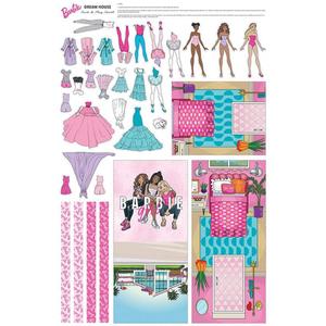 Riley Blake Collection of Barbie-Themed Merchandise, Including 5 Stackers, Rolies, Panels, and More (Barbie Girl Dream House Panel)