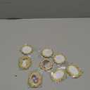 Qunclay 8 Pcs One-inch Mini Vintage Picture Frame Tiny Metal Picture Frames Antique Mini Photo Frame Wallet for Christmas Tabletop and Wall Display Old Fashioned Photo Gallery Art Decor