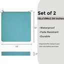 Outdoor Chair Cushions 18x18 Inch,Set of 2,Water Resistant Chair Pads with Ties,Square Seat Cushion 18"x18"x2.5",Patio Chair Cushion for Garden,Backyard Furniture(Teal)